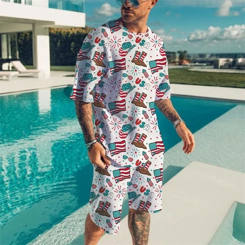 2025 Hawaii Personalized Beach Short Sleeve Polyester Fiber Set Men's Round Neck T-shirt Shorts 2-piece Set Hip Hop Street
2025 Hawaii Personalized Beach Short Sleeve Polyester Fiber Set Men's Round Neck T-shirt Shorts 2-piece Set Hip Hop Street