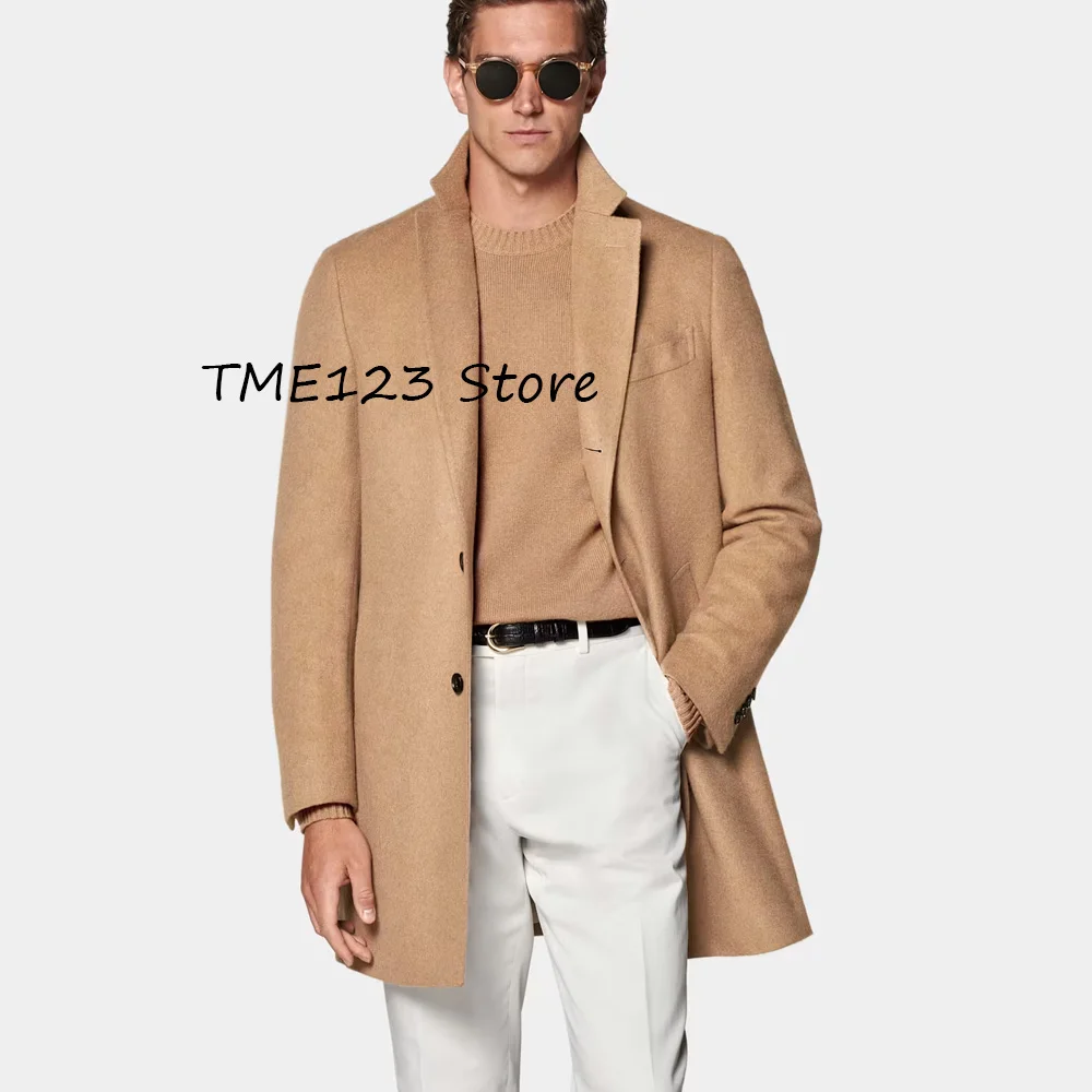 Классические мужские пиджаки средней длины, повседневные однобортные однобортные костюмы с зубчатыми лацканами и прямыми карманами из шерстяной ткани, модный пиджак
Классические мужские пиджаки средней длины, повседневные однобортные однобортные костюмы с зубчатыми лацканами и прямыми карманами из шерстяной ткани, модный пиджак