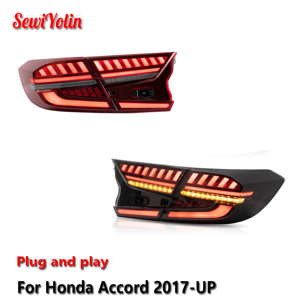Автомобильные светодиодные задние фонари в сборе для Honda Accord 2017-UP, авто противотуманные DRL, стоп-сигнал, указатель поворота, Plug and Play
Автомобильные светодиодные задние фонари в сборе для Honda Accord 2017-UP, авто противотуманные DRL, стоп-сигнал, указатель поворота, Plug and Play