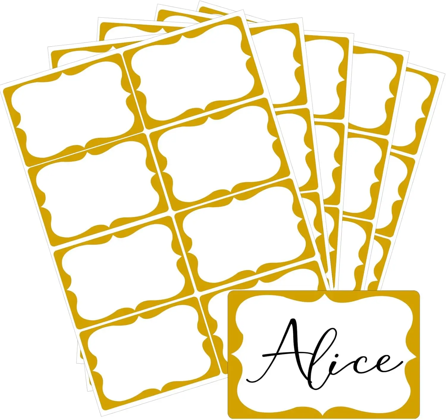 Gold Border Name Tag Stickers 200 Pcs Adhesive Name Badges for School Office Party Conferences
Gold Border Name Tag Stickers 200 Pcs Adhesive Name Badges for School Office Party Conferences