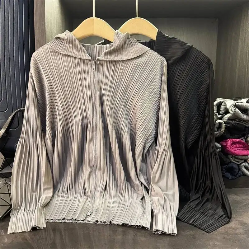 Pleated High-end Women's Set 2025 Autumn New Casual Zipper Hoodie Cardigan Coat And Harem Pants Two-piece Sers 2KLQL
Pleated High-end Women's Set 2025 Autumn New Casual Zipper Hoodie Cardigan Coat And Harem Pants Two-piece Sers 2KLQL