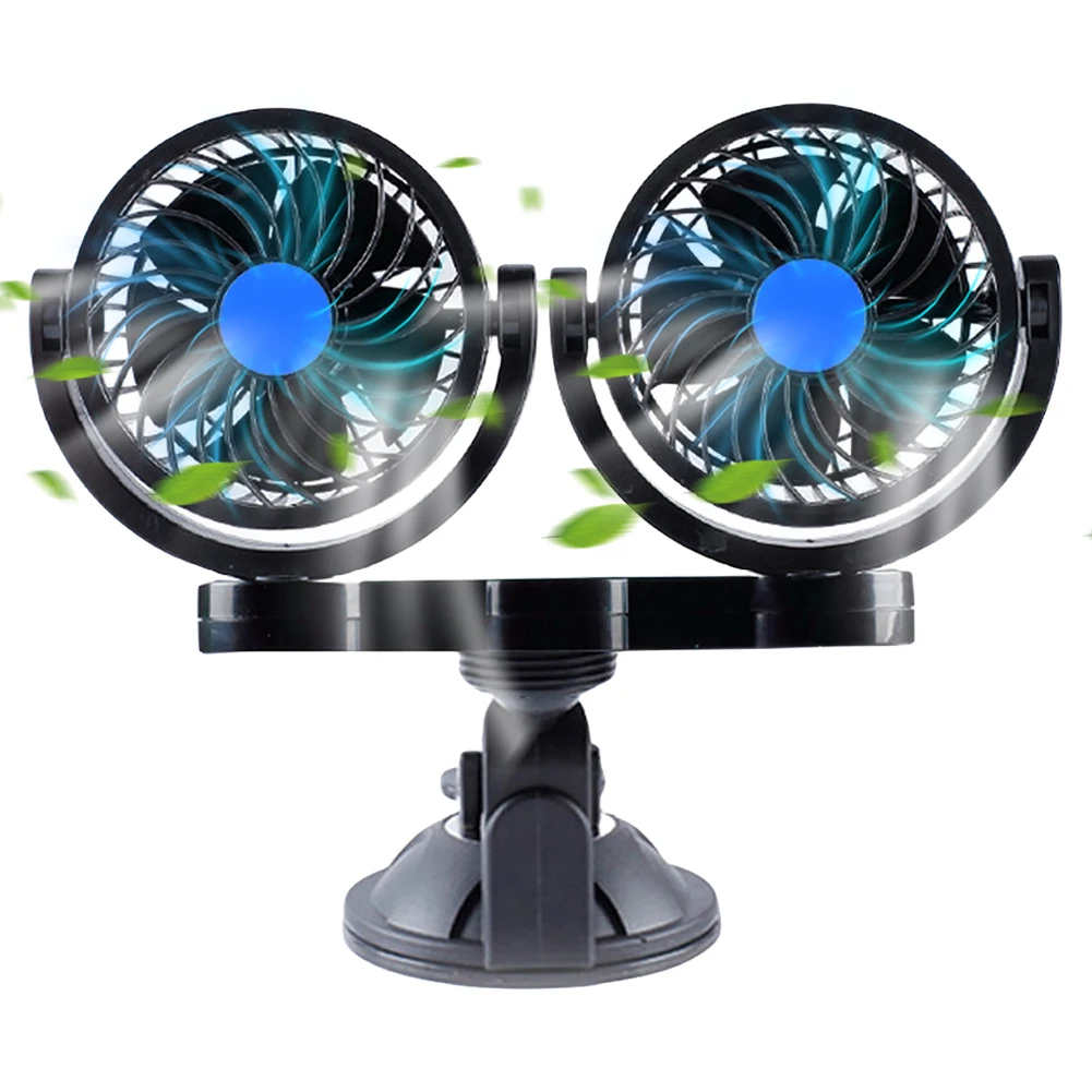 12V/24V Dual Head Auto Cooler Adjustable Speed Car Cooling Fan 360 Rotatable Car Air Fan with Suction Cup Summer Car Accessories
12V/24V Dual Head Auto Cooler Adjustable Speed Car Cooling Fan 360 Rotatable Car Air Fan with Suction Cup Summer Car Accessories