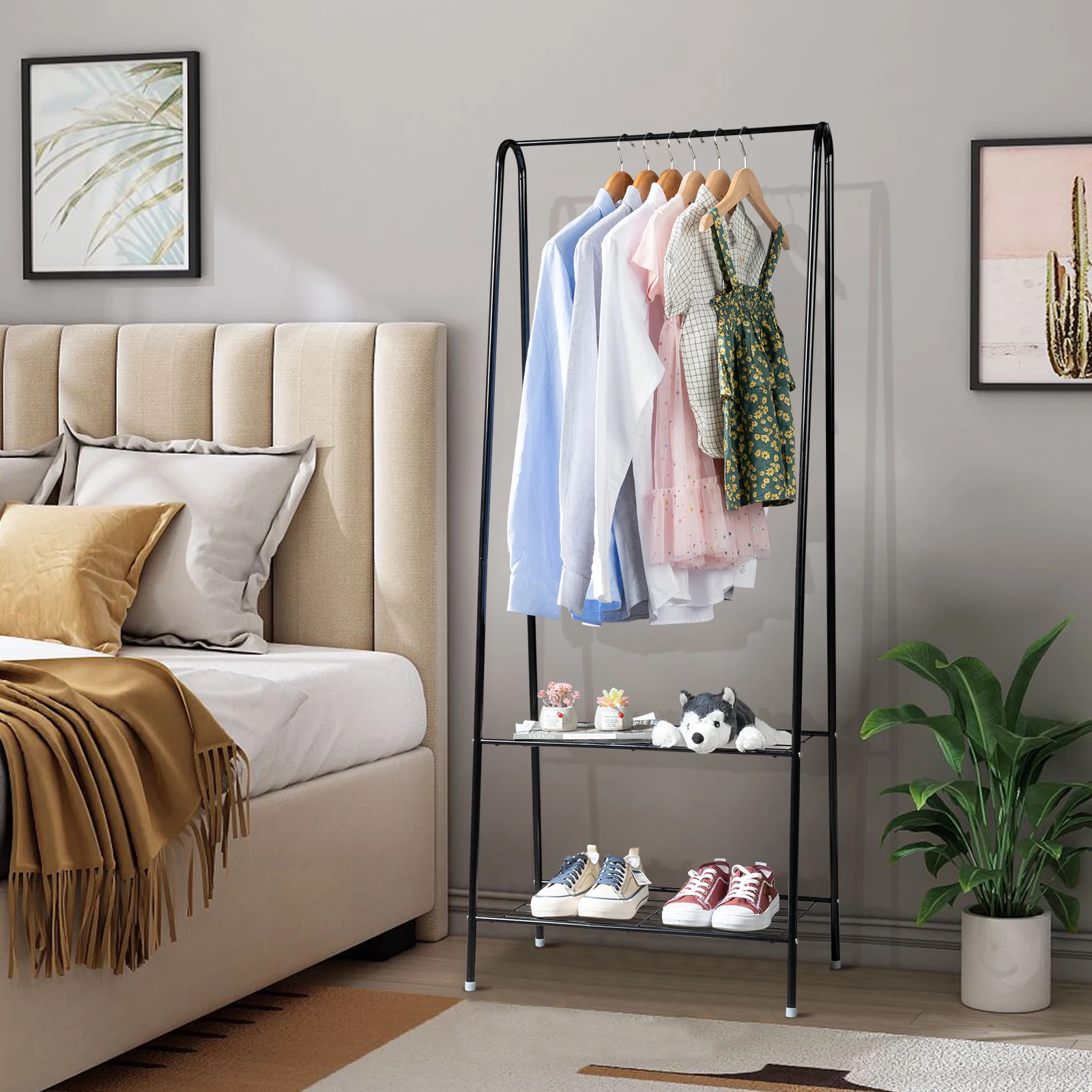 2-Tier Durable Shelf for Shoes Clothes Storage Hanger Organizer Rack Space Saving
2-Tier Durable Shelf for Shoes Clothes Storage Hanger Organizer Rack Space Saving