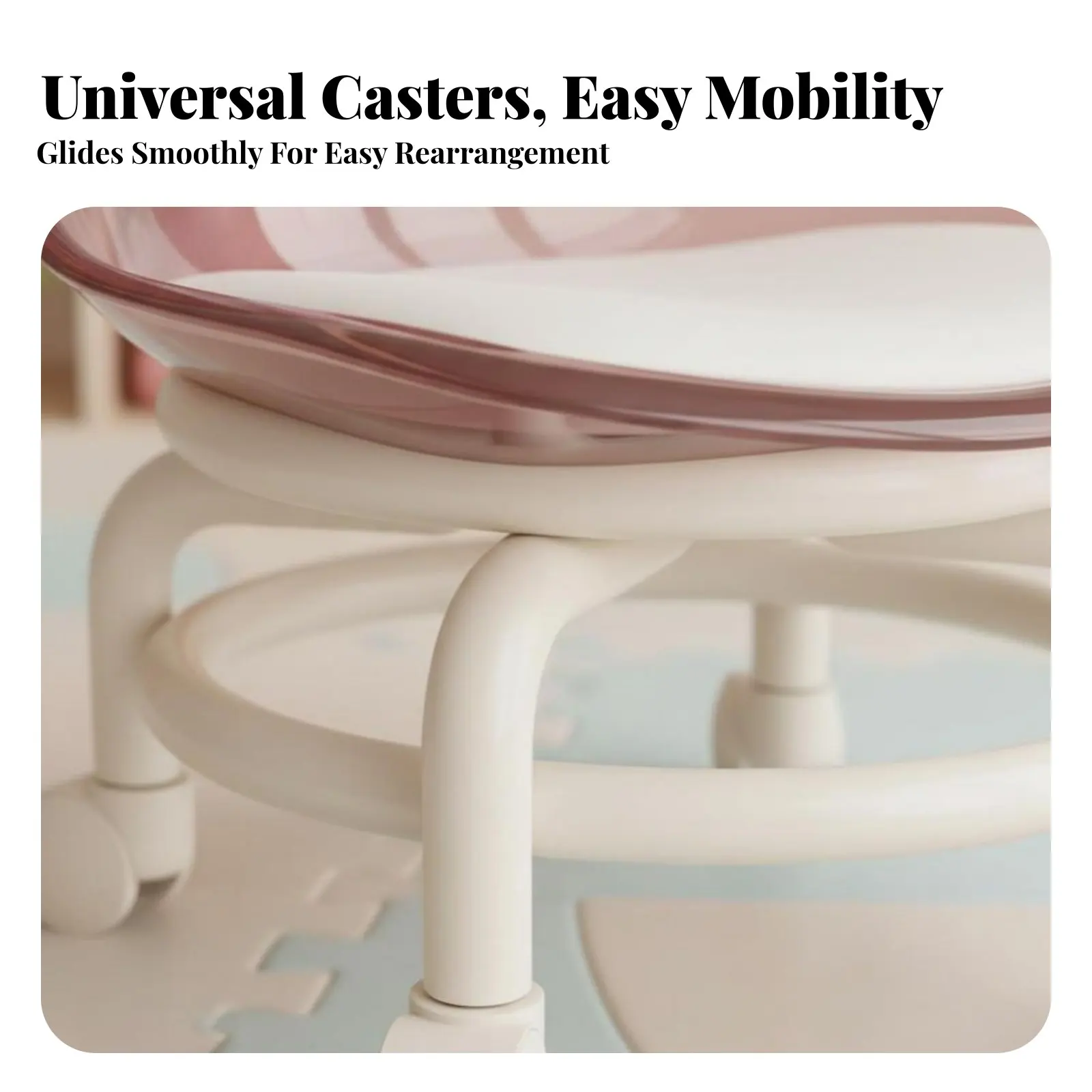 Paded Rolling Stool Noiseless Universal Wheels Tufted Caster Stool Padded Pad Quilted Top for Young Children, Parents
Paded Rolling Stool Noiseless Universal Wheels Tufted Caster Stool Padded Pad Quilted Top for Young Children, Parents