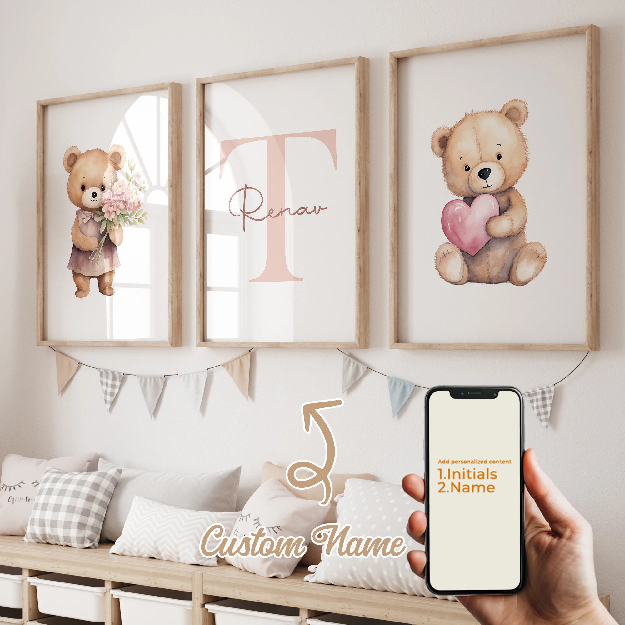 3pcs Teddy Bear Warm Heart Gift Customization Wall Art Prints Canvas Painting Poster Picture For Living Bed Room Home Decor
3pcs Teddy Bear Warm Heart Gift Customization Wall Art Prints Canvas Painting Poster Picture For Living Bed Room Home Decor