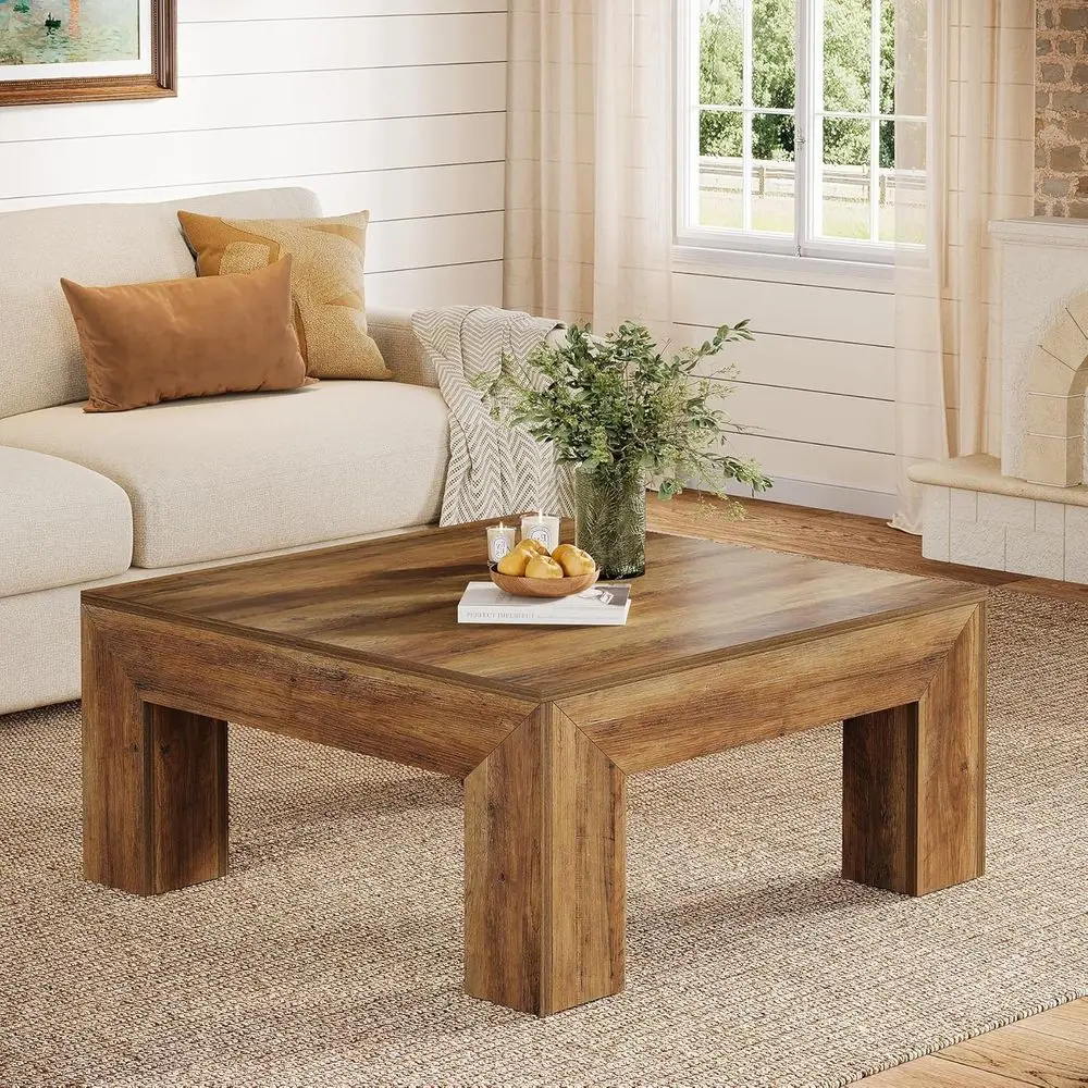 armhouse Square Coee Table or Living Room, 39.37-Inch Low Large Center Tea Accent Table with Sturdy Legs, Easy Assembly (Rustic
armhouse Square Coee Table or Living Room, 39.37-Inch Low Large Center Tea Accent Table with Sturdy Legs, Easy Assembly (Rustic