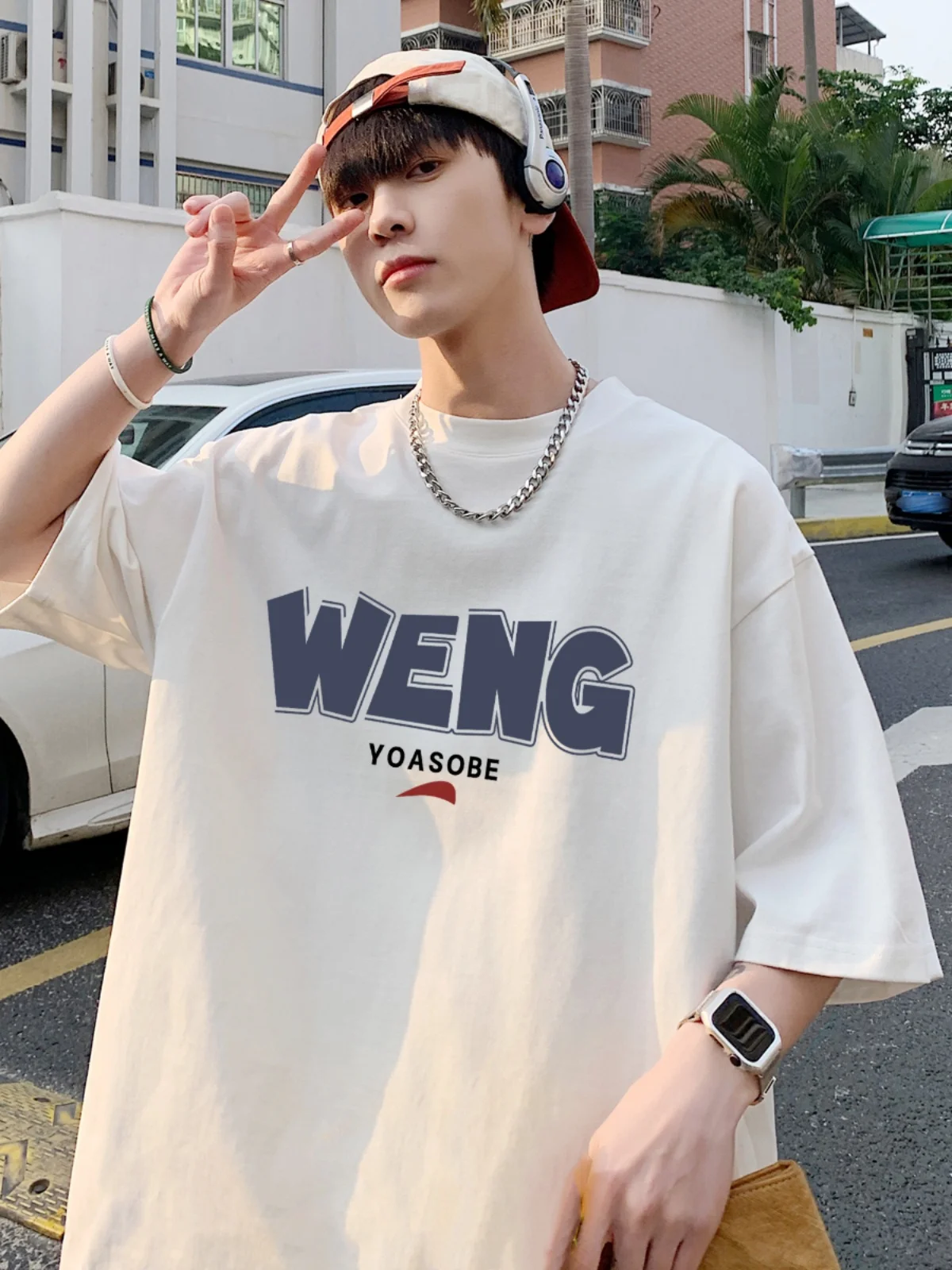 White Heavyweight Pure Cotton Small Collar Men's T-irt Summer Hong Kong Sle Trendy Brand Print ort Sve Loose Large S...
White Heavyweight Pure Cotton Small Collar Men's T-irt Summer Hong Kong Sle Trendy Brand Print ort Sve Loose Large S...