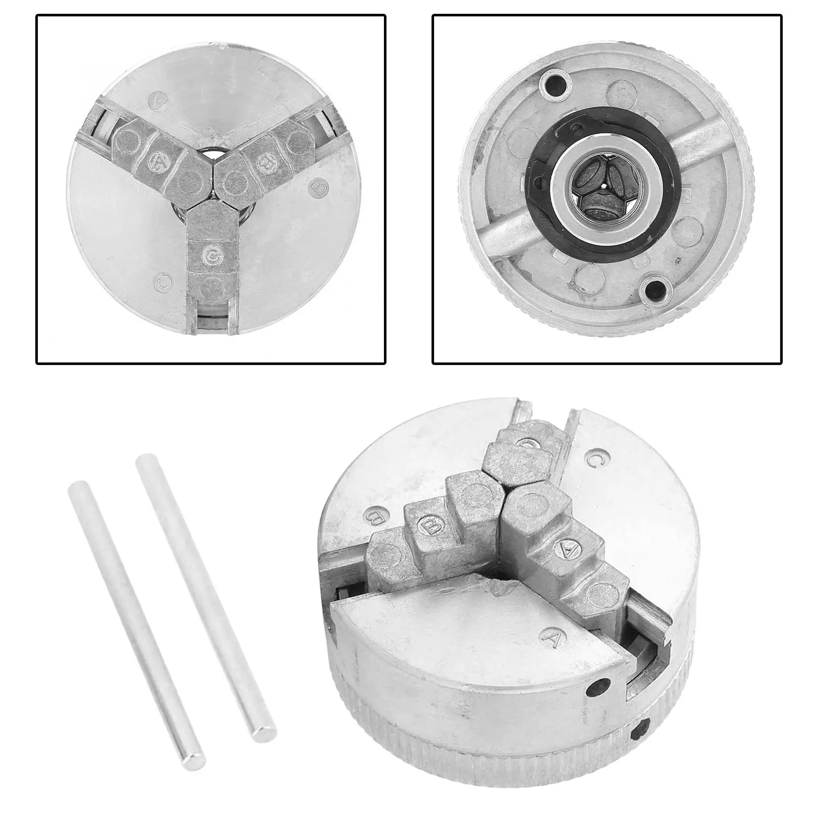 3-Jaw Chuck, Three Jaw Self Centering Lathe Chuck for Mini Lathe, Large Clamping
3-Jaw Chuck, Three Jaw Self Centering Lathe Chuck for Mini Lathe, Large Clamping