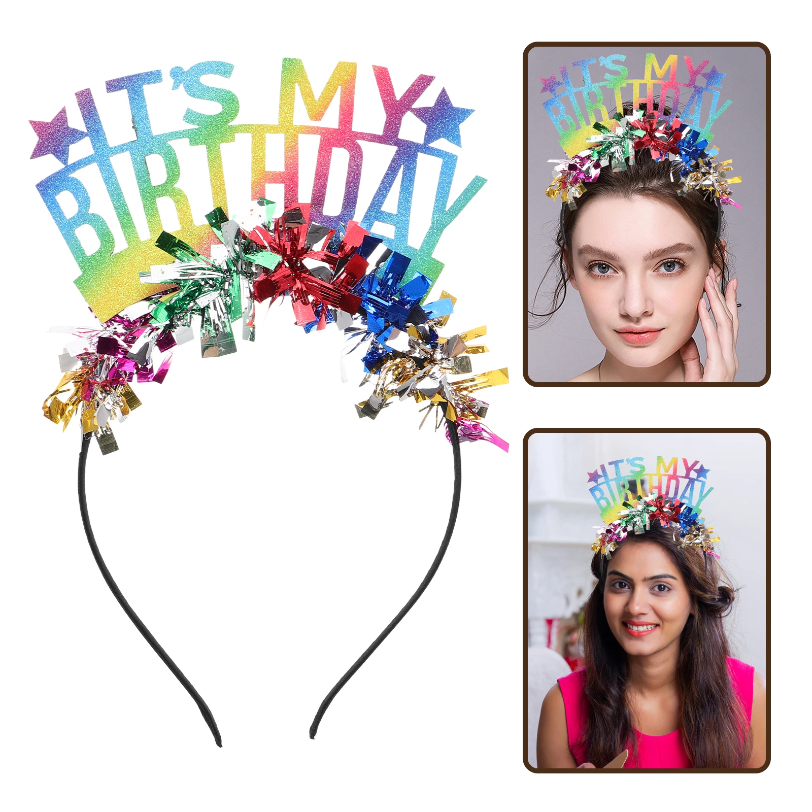 Multicolor Rainbow Tassel Birthday Headband Crown For Women Girls Happy It'S My Birthday Party Decorations 2025 New Year
Multicolor Rainbow Tassel Birthday Headband Crown For Women Girls Happy It'S My Birthday Party Decorations 2025 New Year