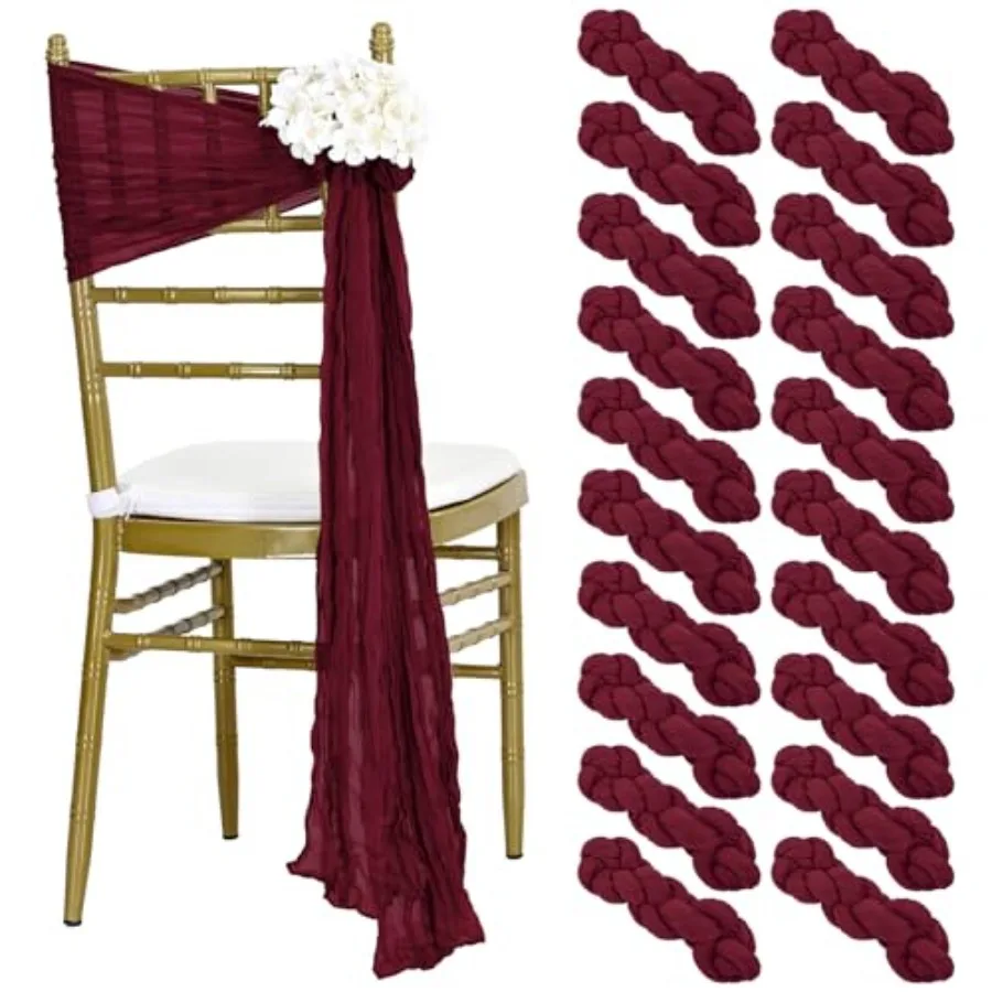 Aisle Decorations s Cheesecloth Chair Sashes, Chair Bow Designed Decorative Chair Cover Chair Sashes for Wedding Reception Part
Aisle Decorations s Cheesecloth Chair Sashes, Chair Bow Designed Decorative Chair Cover Chair Sashes for Wedding Reception Part