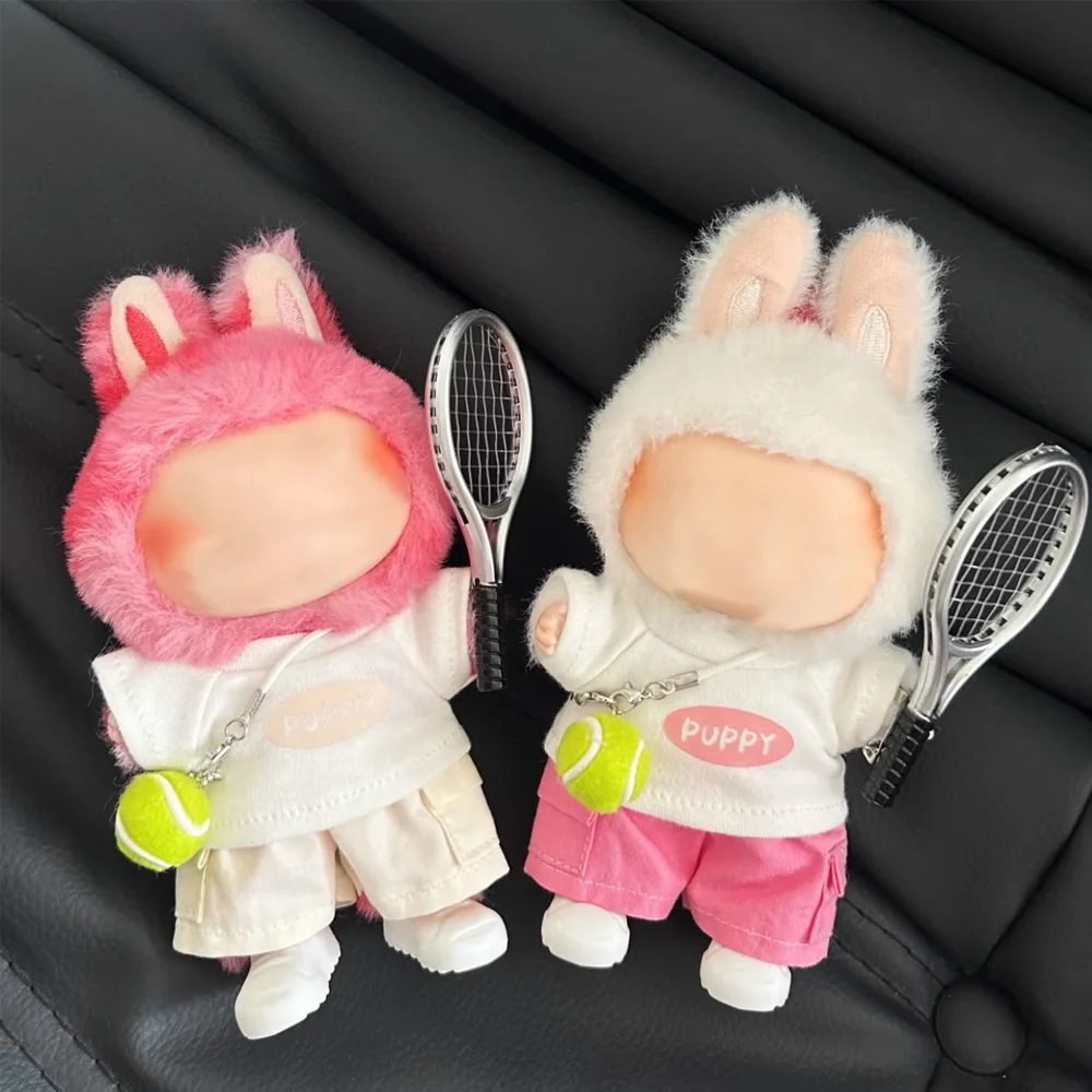 Plush Doll Clothes Sports Tennis Set With Accessories 5pcs Outfit Designer For Labubu DIY Dress Up Toy Leisure Clothing 15-17cm 
Plush Doll Clothes Sports Tennis Set With Accessories 5pcs Outfit Designer For Labubu DIY Dress Up Toy Leisure Clothing 15-17cm