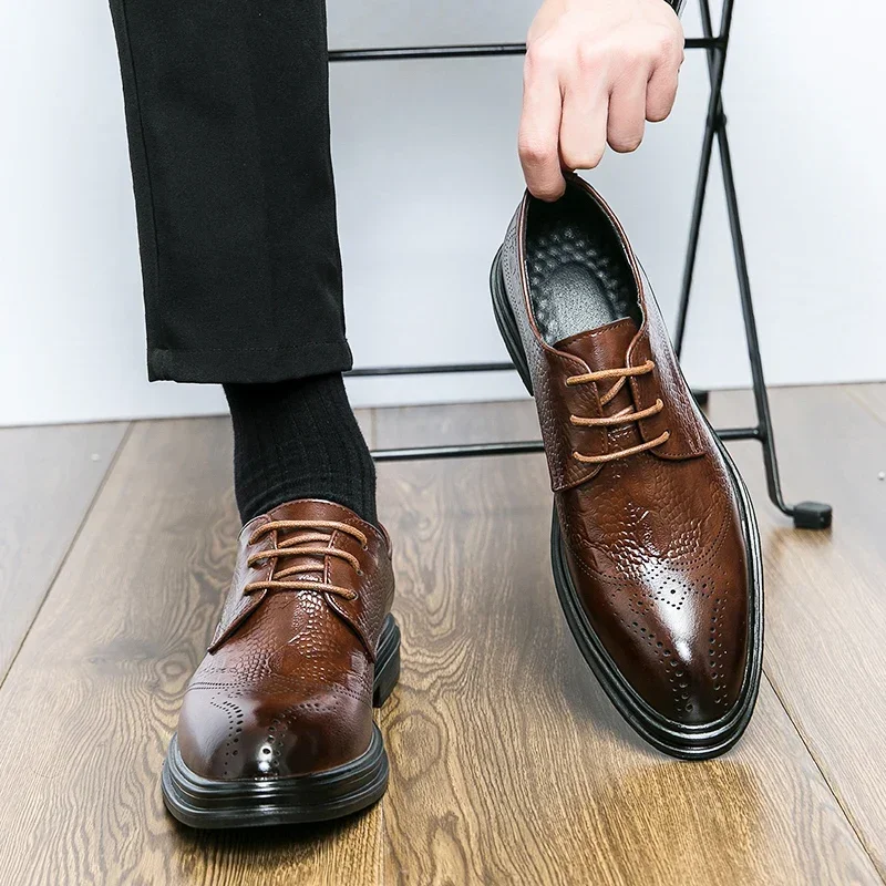 New Black Men Derby Shoes Brown Round Toe Lace-up Party Men's Formal Shoes Pu Leather Size 38-46 Men Dress Shoes
New Black Men Derby Shoes Brown Round Toe Lace-up Party Men's Formal Shoes Pu Leather Size 38-46 Men Dress Shoes