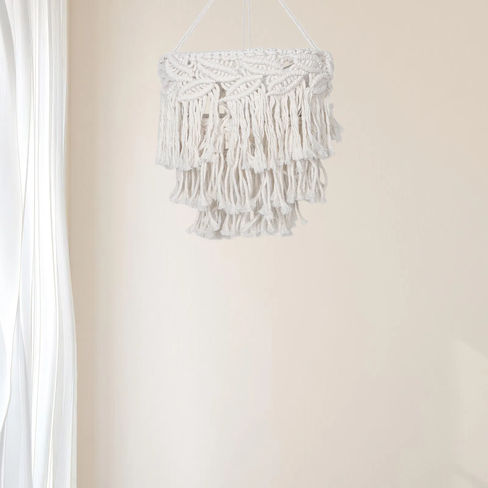 1Set Macrame Lampshade Boho Tassel Woven Pendant Ceiling Light Cover Handcrafted Nordic Style Hanging Lamp Shade Home Room Decor
1Set Macrame Lampshade Boho Tassel Woven Pendant Ceiling Light Cover Handcrafted Nordic Style Hanging Lamp Shade Home Room Decor
