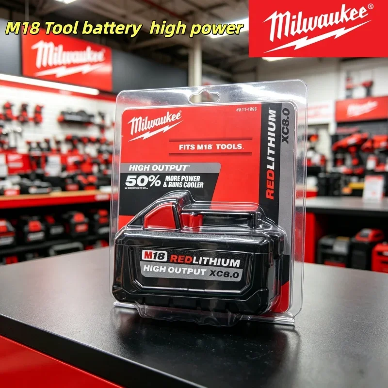 Original M18 Milwaukee 18V High XC8.0Ah Rechargeable Battery, Replacement Pack for M18B8 M18-B5 M18-B6 M18-HB8 M18-HB12 Tools
Original M18 Milwaukee 18V High XC8.0Ah Rechargeable Battery, Replacement Pack for M18B8 M18-B5 M18-B6 M18-HB8 M18-HB12 Tools