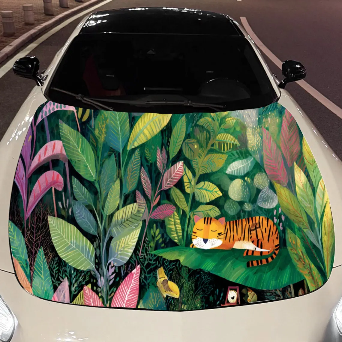 Colorful Floral Tiger Car Hood Stickers - Self-Adhesive, Waterproof and Durable Vinyl Wrap, Decorate And Protect Your Car, Fit F
Colorful Floral Tiger Car Hood Stickers - Self-Adhesive, Waterproof and Durable Vinyl Wrap, Decorate And Protect Your Car, Fit F