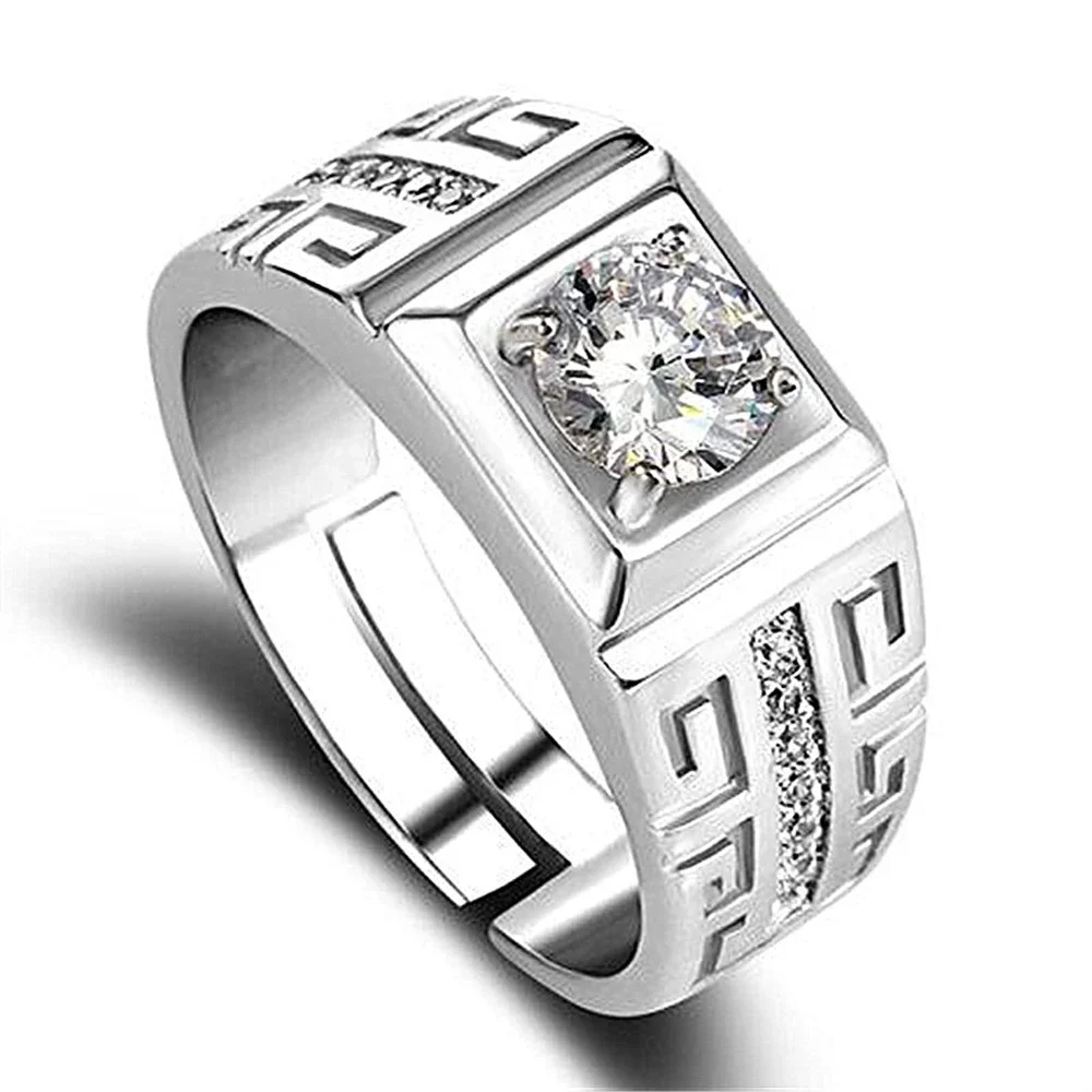 Charm Silver Rings For men Shining crystal adjustable size Fashion Gifts engagement wedding high quality Jewelry
Charm Silver Rings For men Shining crystal adjustable size Fashion Gifts engagement wedding high quality Jewelry