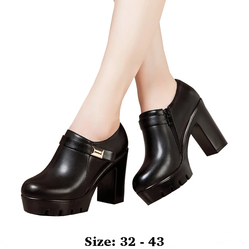 high quality leather shoe for women 10cm high heel round toe with ziper 2025 32 33 34 elegant office autumn winter shoe black
high quality leather shoe for women 10cm high heel round toe with ziper 2025 32 33 34 elegant office autumn winter shoe black