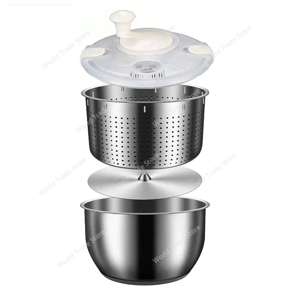 6л Спиннер для салата Большая машина для мытья овощей из нержавеющей стали с полипропиленовой крышкой для мойки фруктов Спиннер для макарон и картофеля фри Сушилка для салата
6л Спиннер для салата Большая машина для мытья овощей из нержавеющей стали с полипропиленовой крышкой для мойки фруктов Спиннер для макарон и картофеля фри Сушилка для салата