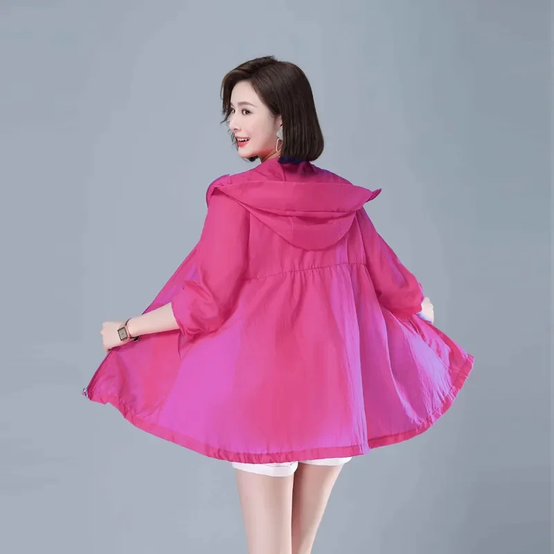 2025 Women Jacket Female Hooded Summer Sunproof Windproof Coats Outdoor Hiking Thin Coat Mid Long Outerwear Sunscreen Clothing
2025 Women Jacket Female Hooded Summer Sunproof Windproof Coats Outdoor Hiking Thin Coat Mid Long Outerwear Sunscreen Clothing
