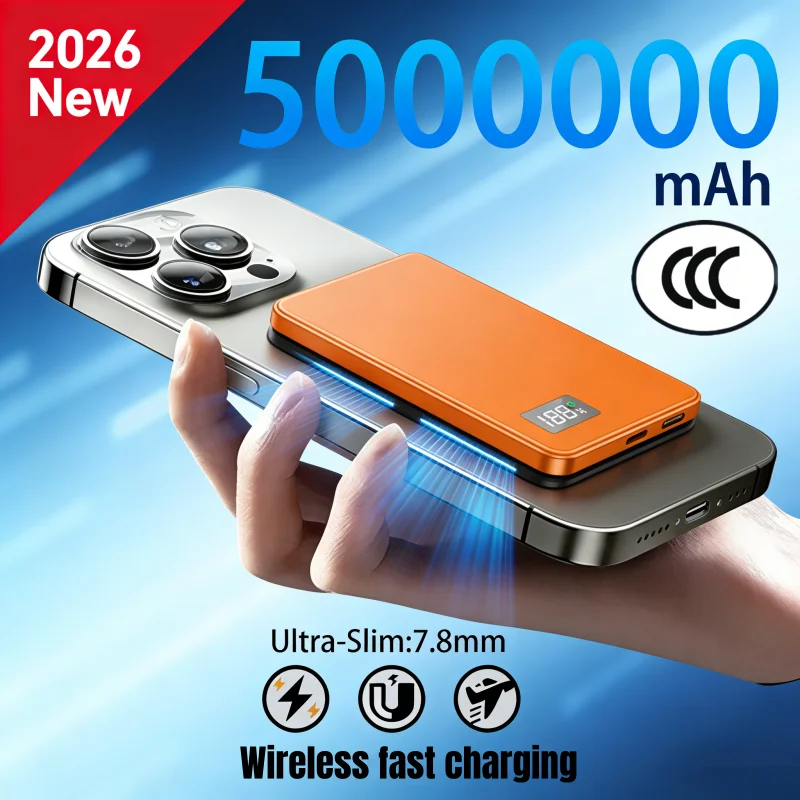 Внешний аккумулятор 500000 мАч с беспроводной магнитной зарядкой, быстрая зарядка PD22.5W, портативный, для Magsafe, для iPhone 17, Samsung, Xiaomi
Внешний аккумулятор 500000 мАч с беспроводной магнитной зарядкой, быстрая зарядка PD22.5W, портативный, для Magsafe, для iPhone 17, Samsung, Xiaomi
