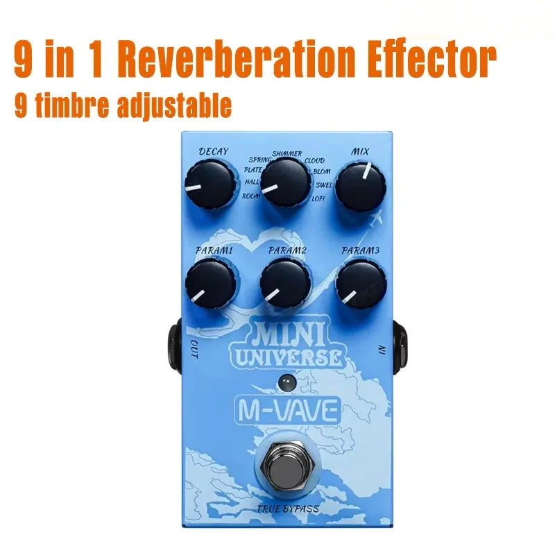 M-VAVA Mini-Universe Digital Reverb Pedal Analog Reverberation Guitar Pedal 9 Reverb Tones Pedal Pure for Electric Bass Music
M-VAVA Mini-Universe Digital Reverb Pedal Analog Reverberation Guitar Pedal 9 Reverb Tones Pedal Pure for Electric Bass Music
