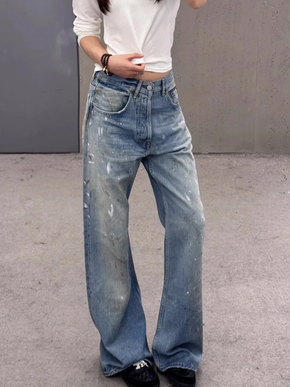 Джинсы Sunteeza Vintage с ручной росписью и эффектом брызг, прямые, унисекс, модель 202M, ретро, с завышенной талией
Джинсы Sunteeza Vintage с ручной росписью и эффектом брызг, прямые, унисекс, модель 202M, ретро, с завышенной талией