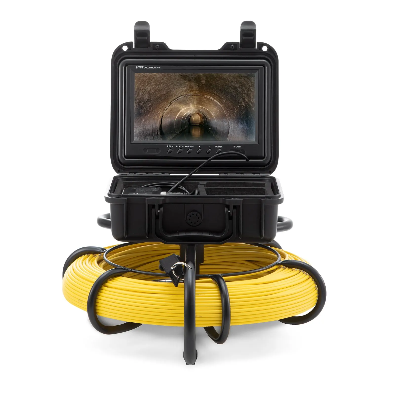 Sewer Camera, 300 Ft/91.5 M, 9" Screen Pipeline Inspection Camera With DVR Function, Waterproof IP68 Camera With 12 Adjustable
Sewer Camera, 300 Ft/91.5 M, 9" Screen Pipeline Inspection Camera With DVR Function, Waterproof IP68 Camera With 12 Adjustable