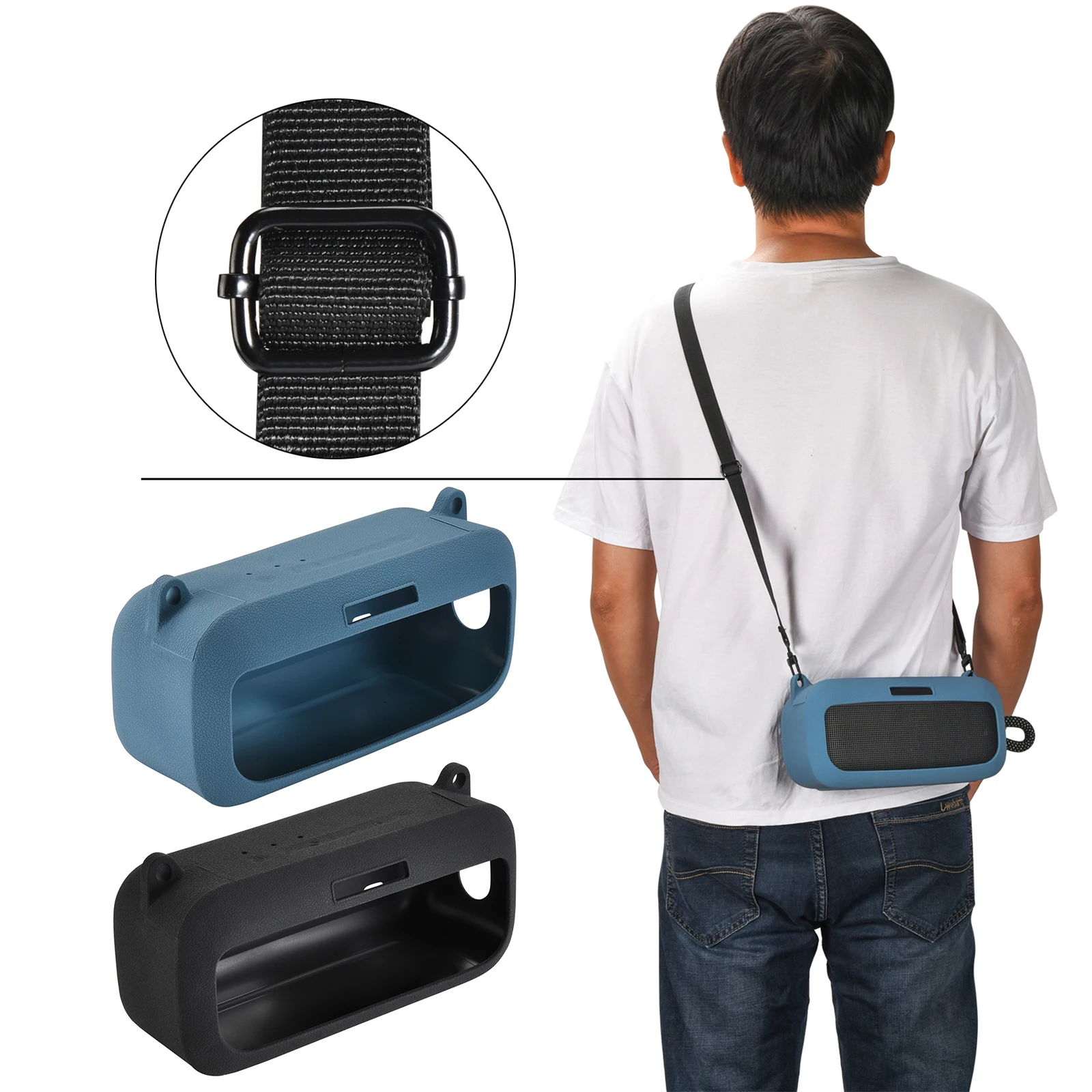 Silicone Cover Case with Shoulder Strap Silicone Speaker Case for Bose SoundLink Plus BT Speaker
Silicone Cover Case with Shoulder Strap Silicone Speaker Case for Bose SoundLink Plus BT Speaker