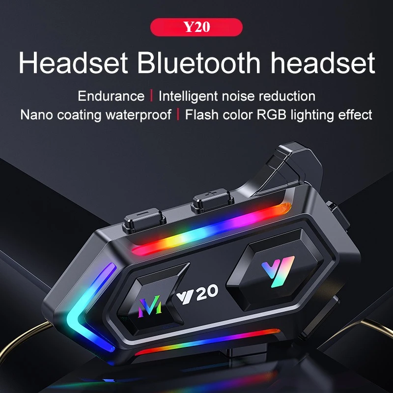 Y20 Motorcycle Helmet Bluetooth Headset BT5.3 Handsfree Call Wireless Noise Reduction Waterproof Headphone with RGB Light
Y20 Motorcycle Helmet Bluetooth Headset BT5.3 Handsfree Call Wireless Noise Reduction Waterproof Headphone with RGB Light