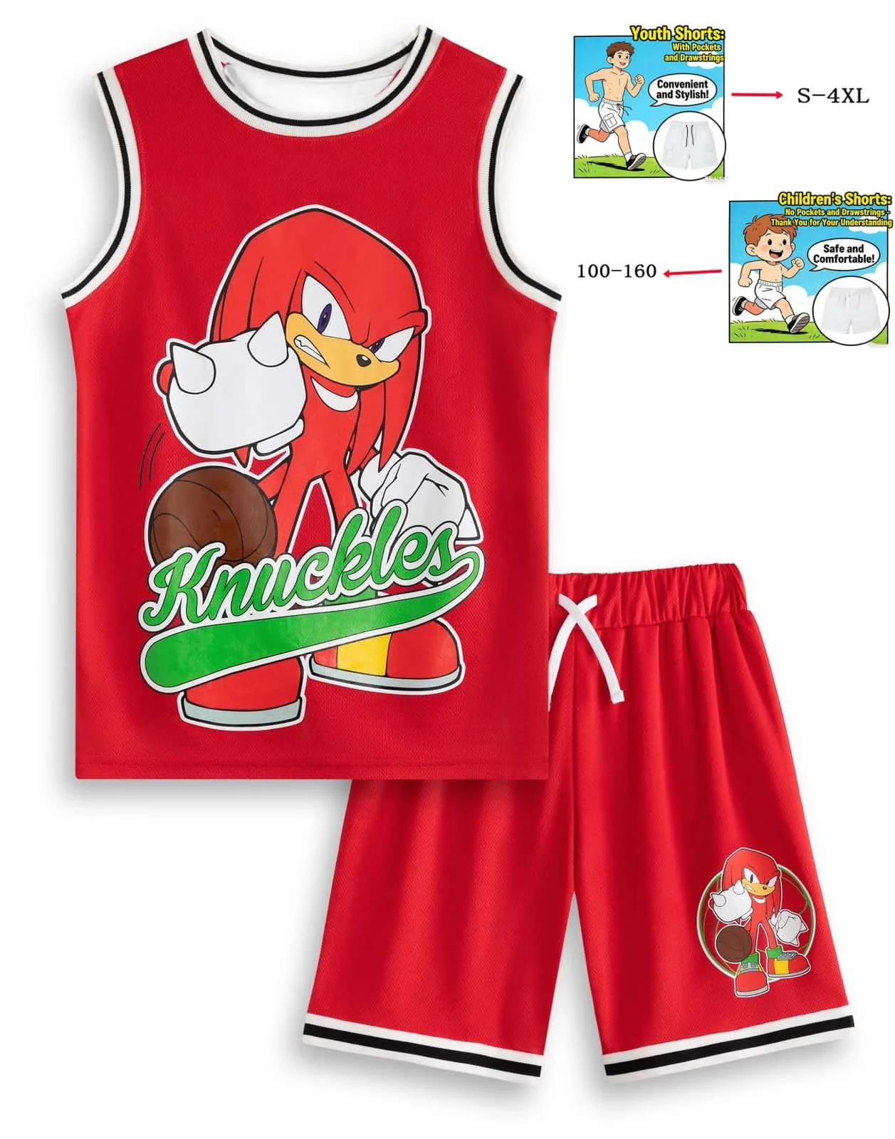 26 Sonic Hedgehog Printed Children's Set, Youth, Children, Adults, Breathable Quick Drying Sports Tank Top, Shorts Two Piece Set
26 Sonic Hedgehog Printed Children's Set, Youth, Children, Adults, Breathable Quick Drying Sports Tank Top, Shorts Two Piece Set