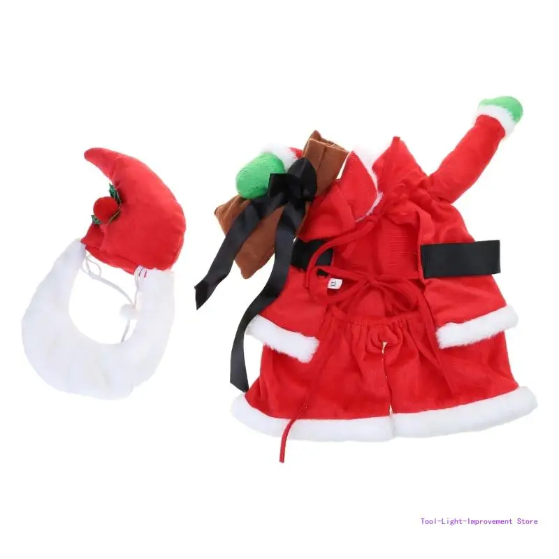 C63E Santa Costume for Cats Dog with Hat Fashion Dog Santa Caps Outfit Christmas Celebration Pet Bodysuit Festival Clothing
C63E Santa Costume for Cats Dog with Hat Fashion Dog Santa Caps Outfit Christmas Celebration Pet Bodysuit Festival Clothing