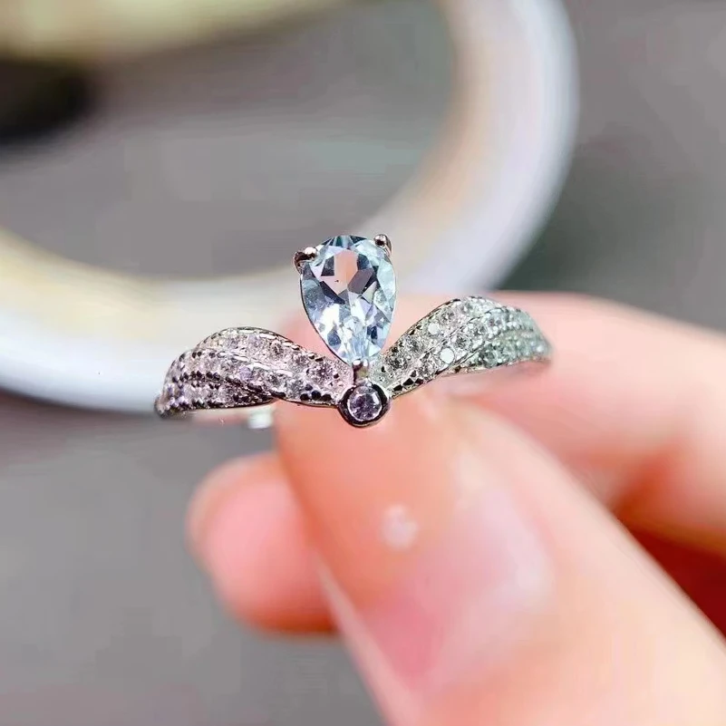 Elegant 925 Silver Aquamarine Ring 4mm*6mm 100% Natural Aquamarine Silver Ring 3 Layers 18K Gold Plating Jewelry
Elegant 925 Silver Aquamarine Ring 4mm*6mm 100% Natural Aquamarine Silver Ring 3 Layers 18K Gold Plating Jewelry