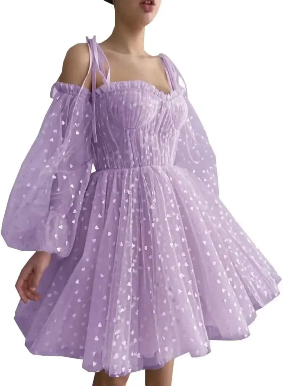 Women's Puff Sleeve Homecoming Dresses Short Sparkly Starry Tulle Prom Dress Square Neck Princess Party Gowns Graduation Dress
Women's Puff Sleeve Homecoming Dresses Short Sparkly Starry Tulle Prom Dress Square Neck Princess Party Gowns Graduation Dress