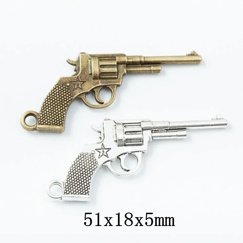 10pieces (gun) vintage zinc alloy charm metal pendant DIY jewelry discovery making accessories 1713
10pieces (gun) vintage zinc alloy charm metal pendant DIY jewelry discovery making accessories 1713