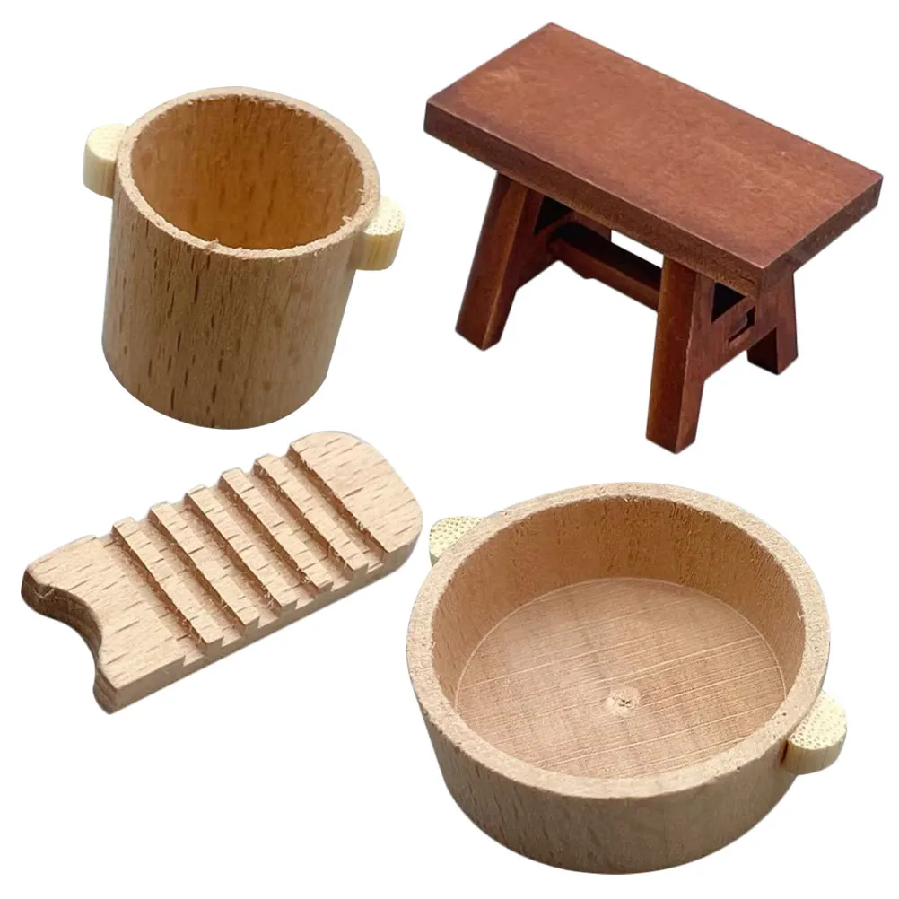 1Set Mini Washing Set for Dollhouses Washbasin Washboard Bucket Stool Miniature Home Decor Photography Prop Realistic Delicate
1Set Mini Washing Set for Dollhouses Washbasin Washboard Bucket Stool Miniature Home Decor Photography Prop Realistic Delicate