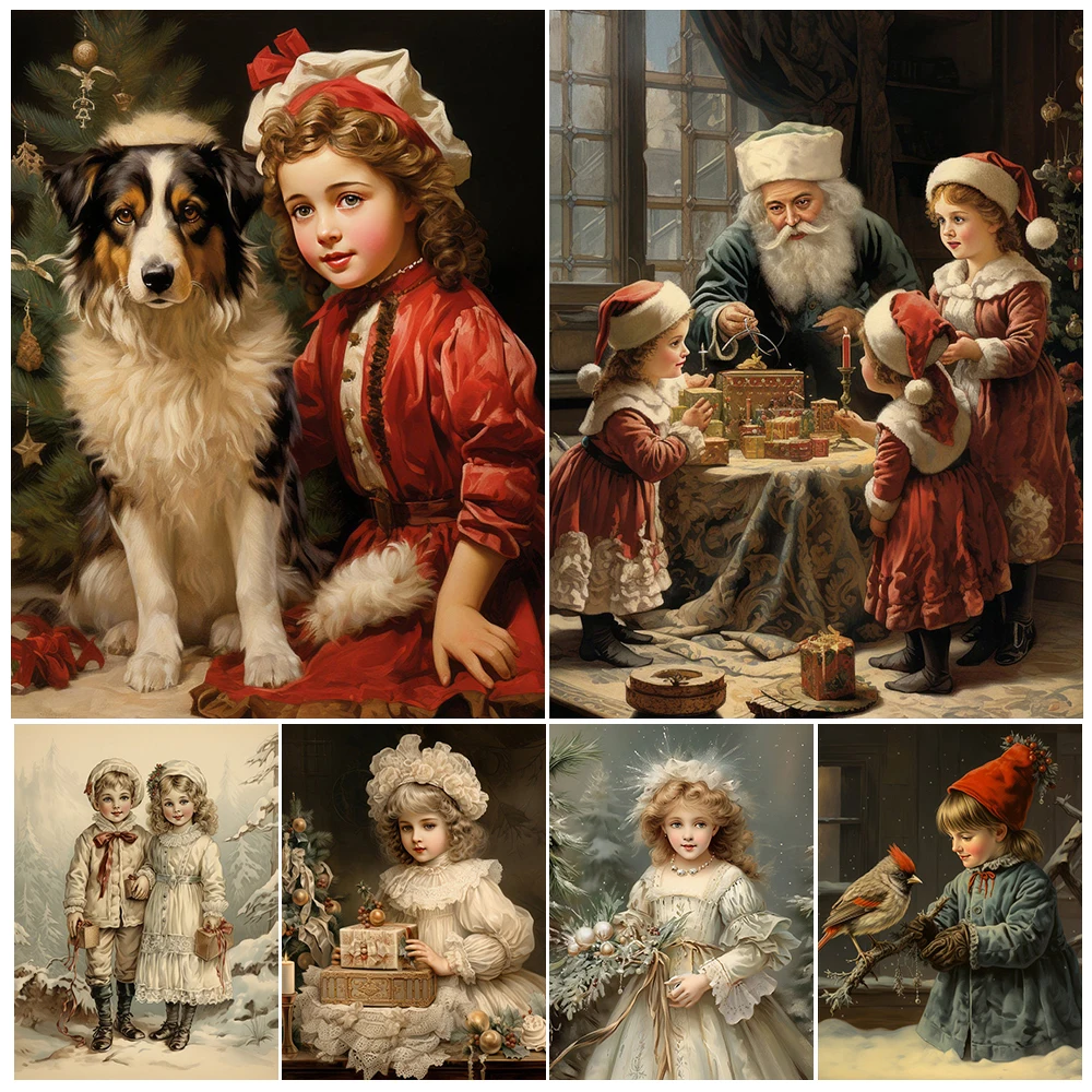 Victorian Christmas Wall Art Canvas Painting,Cute And Warm Winter Christmas Poster,Vintage Illustration Art Print Home Decor
Victorian Christmas Wall Art Canvas Painting,Cute And Warm Winter Christmas Poster,Vintage Illustration Art Print Home Decor