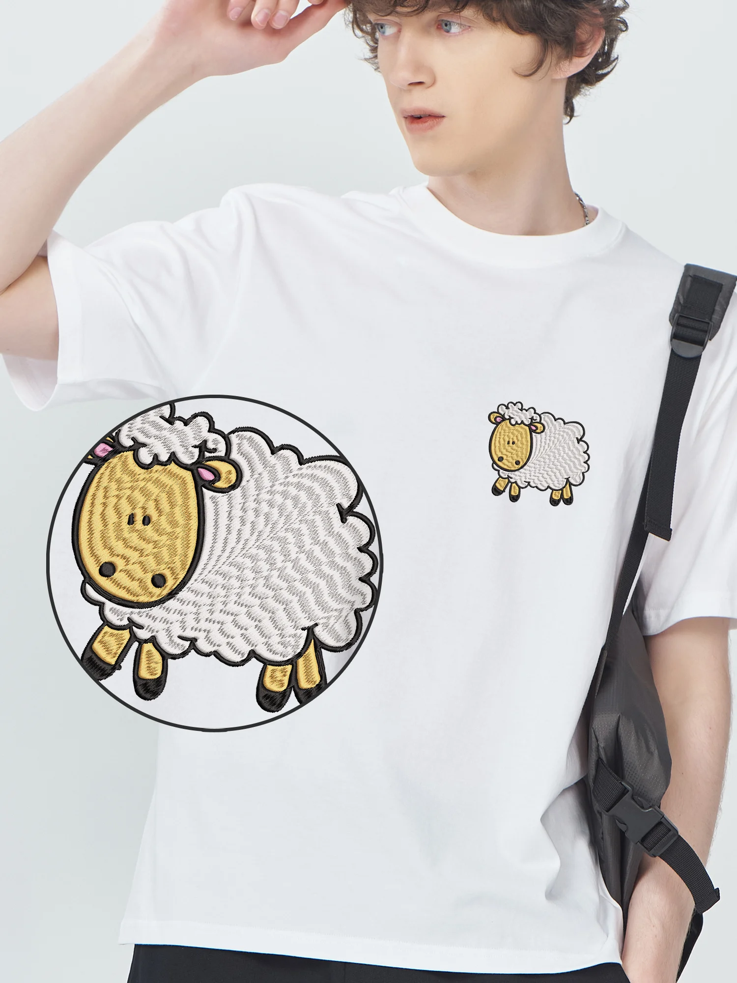 2025 New Arrival Embroidered Sheep Tshirts Unisex Women Men Tops Tshirts Fashion Casual Embroidered T-shirts Animals
2025 New Arrival Embroidered Sheep Tshirts Unisex Women Men Tops Tshirts Fashion Casual Embroidered T-shirts Animals