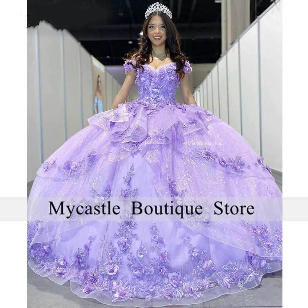 Princess Lilac Off Shoulder Ball Gown Quinceanera Dresses 2024 Beaded 3D Flowers Ruffles Sweet 16 Dress Birthday Gowns Lace-up
Princess Lilac Off Shoulder Ball Gown Quinceanera Dresses 2024 Beaded 3D Flowers Ruffles Sweet 16 Dress Birthday Gowns Lace-up