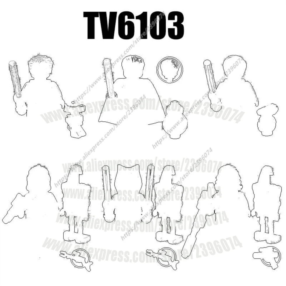 TV6103 Action Figures Movie Building Blocks Bricks TV8017 TV8018 TV8019 TV8020 TV8021 TV8022 TV8023 TV8024 Gift Toys
TV6103 Action Figures Movie Building Blocks Bricks TV8017 TV8018 TV8019 TV8020 TV8021 TV8022 TV8023 TV8024 Gift Toys