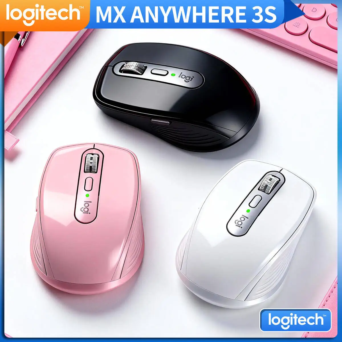 Logitech MX Anywhere 3S Bluetooth Mouse Ultra Fast Scrolling Ergonomic Design Rechargeable for Laptop Desktop Work
Logitech MX Anywhere 3S Bluetooth Mouse Ultra Fast Scrolling Ergonomic Design Rechargeable for Laptop Desktop Work
