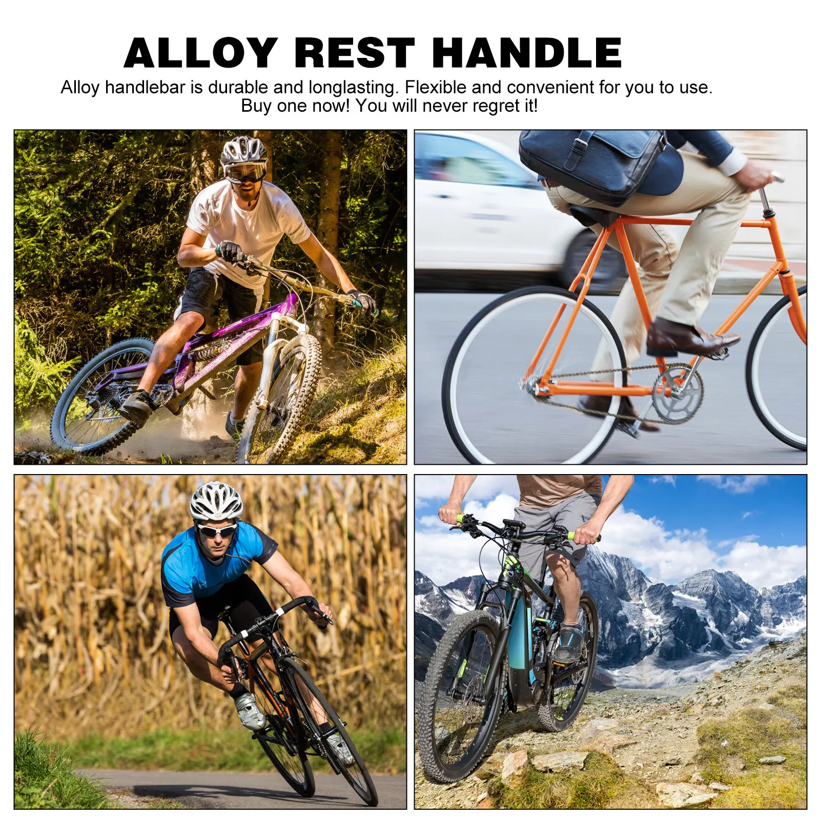 1Pair Aluminum Alloy Bike Handlebar Mountain Road Cycling Longlasting Handlebar for Safety Black Bike Handlebars
1Pair Aluminum Alloy Bike Handlebar Mountain Road Cycling Longlasting Handlebar for Safety Black Bike Handlebars
