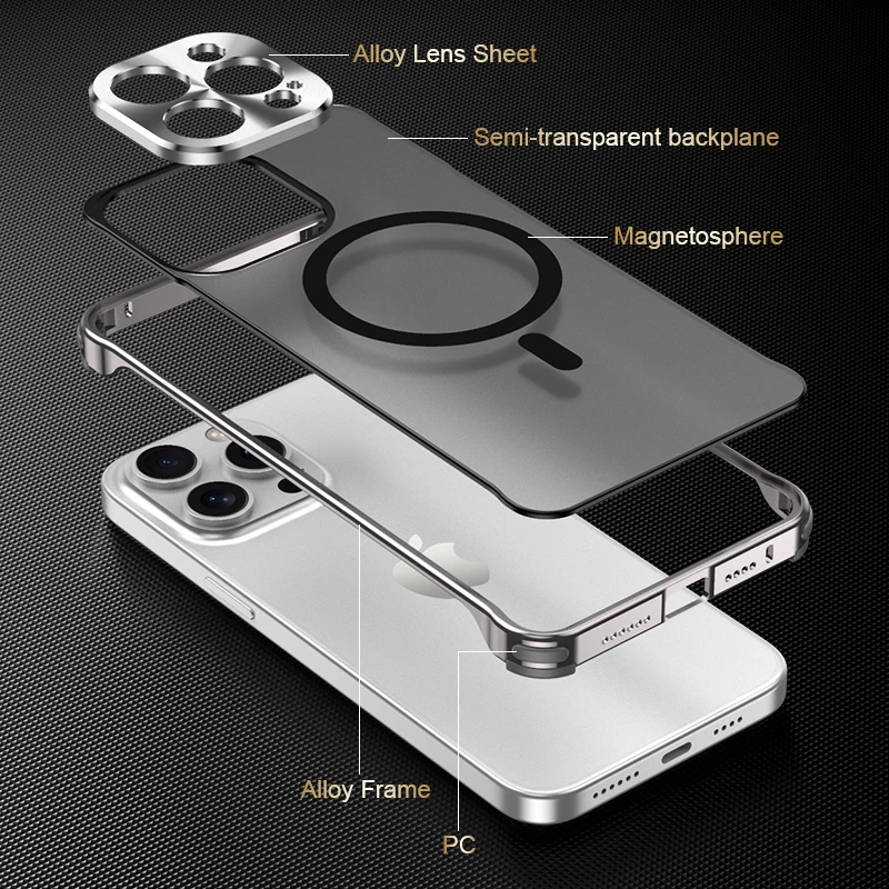 Роскошный чехол для телефона с магнитным рассеиванием для IPhone 13 14 15 Pro Max, чехол для телефона с беспроводной зарядкой без оправы для iPhone 13 14 15 Promax
Роскошный чехол для телефона с магнитным рассеиванием для IPhone 13 14 15 Pro Max, чехол для телефона с беспроводной зарядкой без оправы для iPhone 13 14 15 Promax