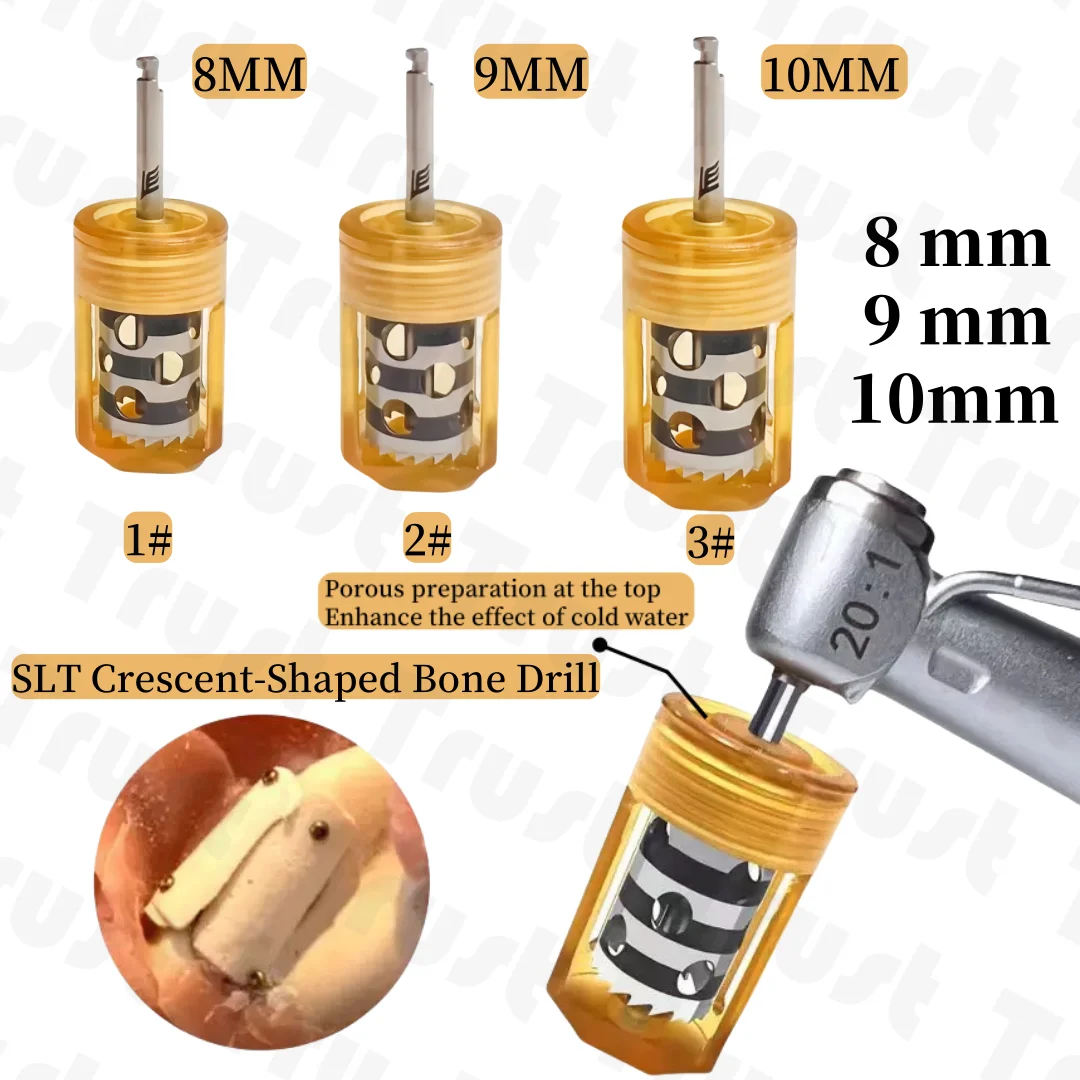 Dental Implant SLT Half Moon Bone Drill Implant Ring Drill Used for Incremental Bone Implantation Surgery To Extract Flake Bone
Dental Implant SLT Half Moon Bone Drill Implant Ring Drill Used for Incremental Bone Implantation Surgery To Extract Flake Bone