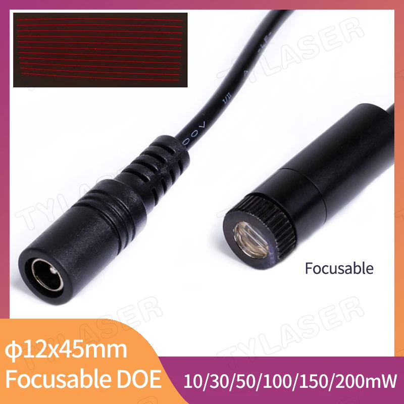 11 Lines Red DOE Focusable Locator D12x45mm 650nm Laser Module 10mw 30mw 50mw 100mw for Mechanical / Wood Cutting Positioning
11 Lines Red DOE Focusable Locator D12x45mm 650nm Laser Module 10mw 30mw 50mw 100mw for Mechanical / Wood Cutting Positioning