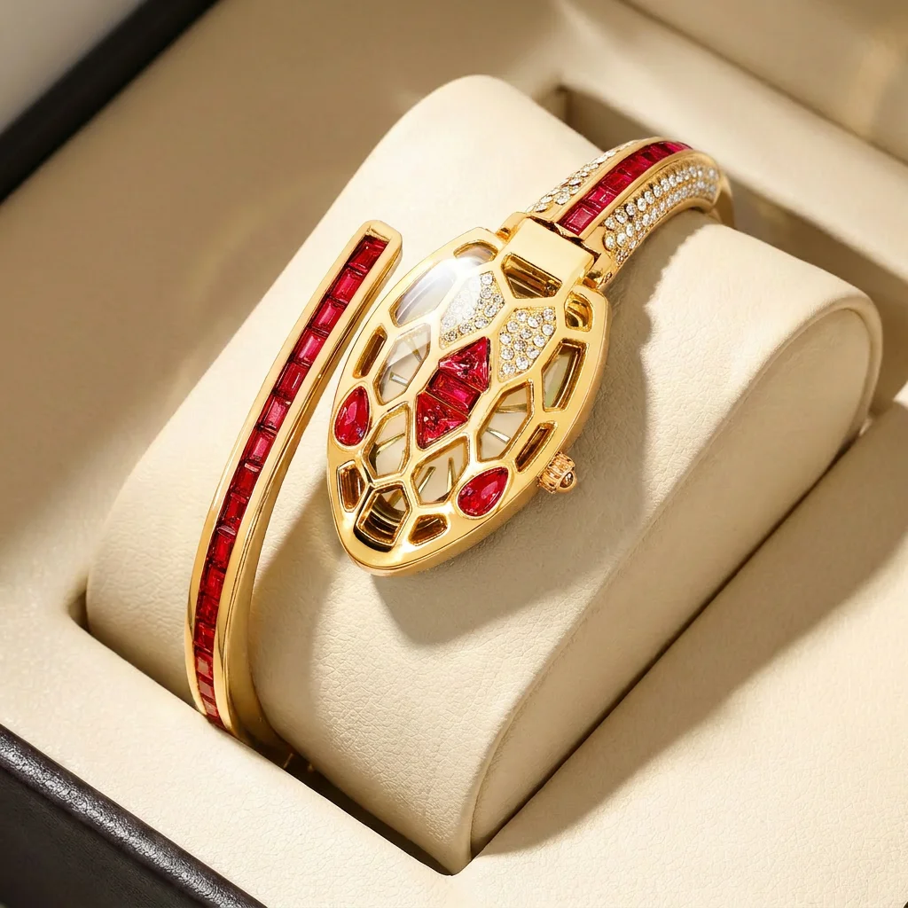 1pcs Women's red dial alloy strap vintage fashion sparkling bracelet jewelry details Quartz Watch for business party holiday
1pcs Women's red dial alloy strap vintage fashion sparkling bracelet jewelry details Quartz Watch for business party holiday