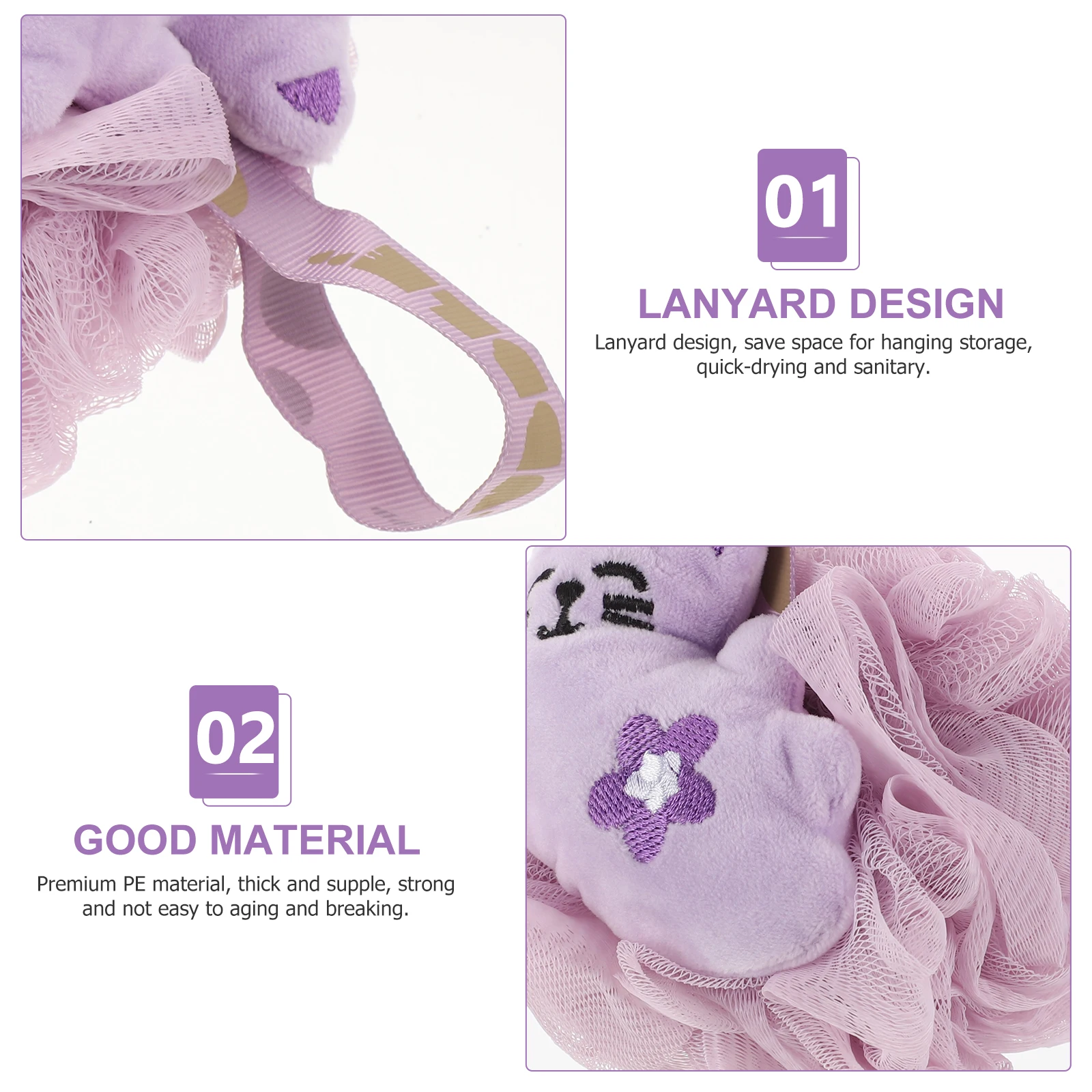 2pcs Bath Loofah Reusable Shower Scrubber Exfoliating Body Scrubber Mesh Bath Ball Thickened Pe Material Back Loofah Easy Clean
2pcs Bath Loofah Reusable Shower Scrubber Exfoliating Body Scrubber Mesh Bath Ball Thickened Pe Material Back Loofah Easy Clean