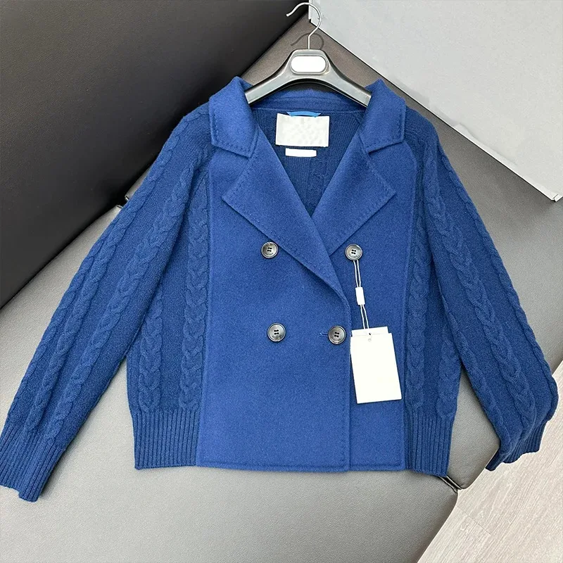 High quality Women Stitching Twisted sweater Coat Woolen Double Breasted Temperament Long Sleeve Notched Jacket Cardigan 1016151
High quality Women Stitching Twisted sweater Coat Woolen Double Breasted Temperament Long Sleeve Notched Jacket Cardigan 1016151