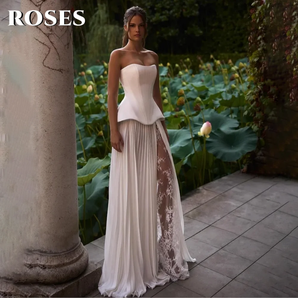 ROSES White Sweetheart Evening Dress Lace Prom Dress Side Split Sleeveless Party Formal Gown with Pleats robe de bal Customized
ROSES White Sweetheart Evening Dress Lace Prom Dress Side Split Sleeveless Party Formal Gown with Pleats robe de bal Customized