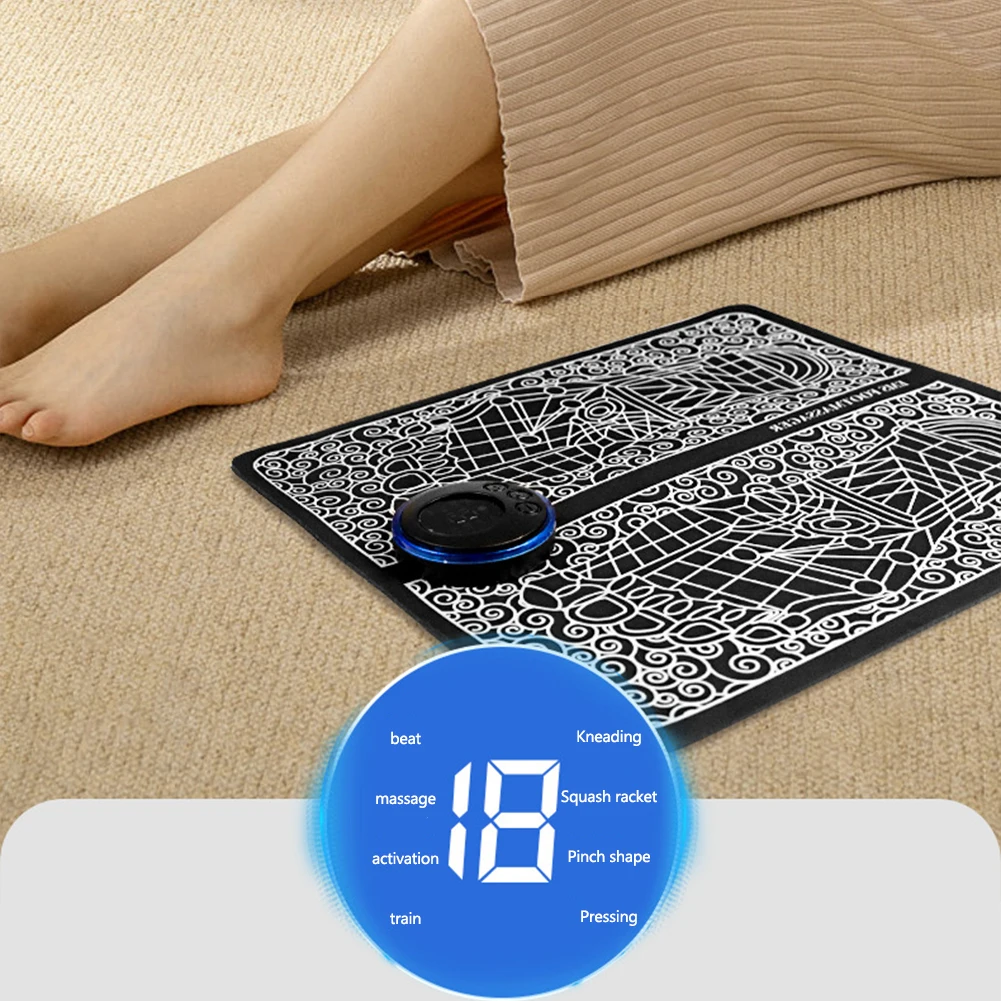 EMS Electric Feet Massage 8 Modes Foot Circulation Massager USB Rechargeable Foot Booster Remote Control for Home and Office Use
EMS Electric Feet Massage 8 Modes Foot Circulation Massager USB Rechargeable Foot Booster Remote Control for Home and Office Use