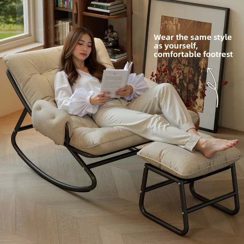 2026 Rocking Chair for Living Room Single Reclining Sofa for Balcony Home Lounge Seat Comfortable Upholstered Relaxing Rocker
2026 Rocking Chair for Living Room Single Reclining Sofa for Balcony Home Lounge Seat Comfortable Upholstered Relaxing Rocker